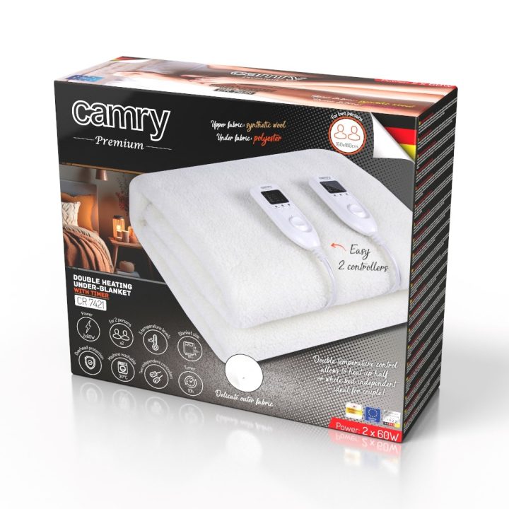 Camry CR 7421 coperta elettrica 2x 60 W