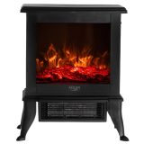 Camino elettrico ADLER AD 7754 2 2 livelli di calore: 1000W / 1800W | 3D effetto fiamma | Termostato nero