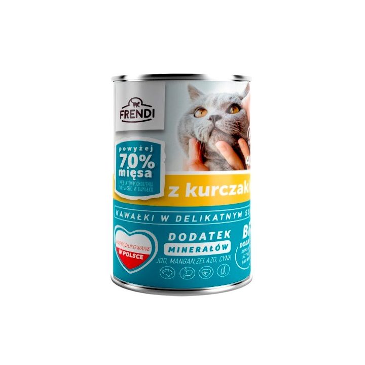 FRENDI Con pezzi di pollo in salsa delicata - cibo umido per gatti - 400g