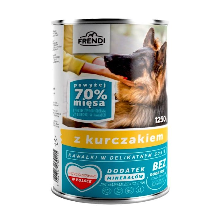 FRENDI Con pezzi di pollo in salsa delicata - cibo umido per cani - 1250g