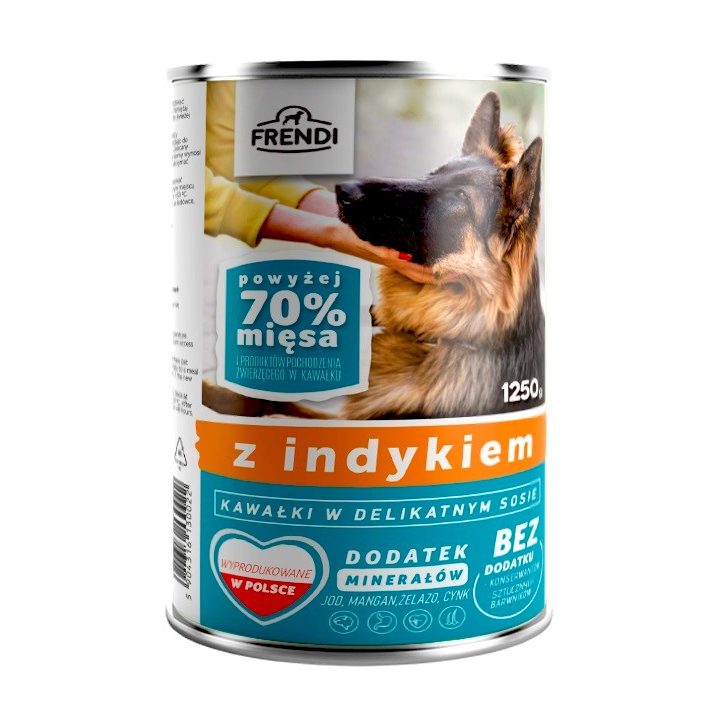 FRENDI Con pezzi di tacchino in salsa delicata - cibo umido per cani - 1250g