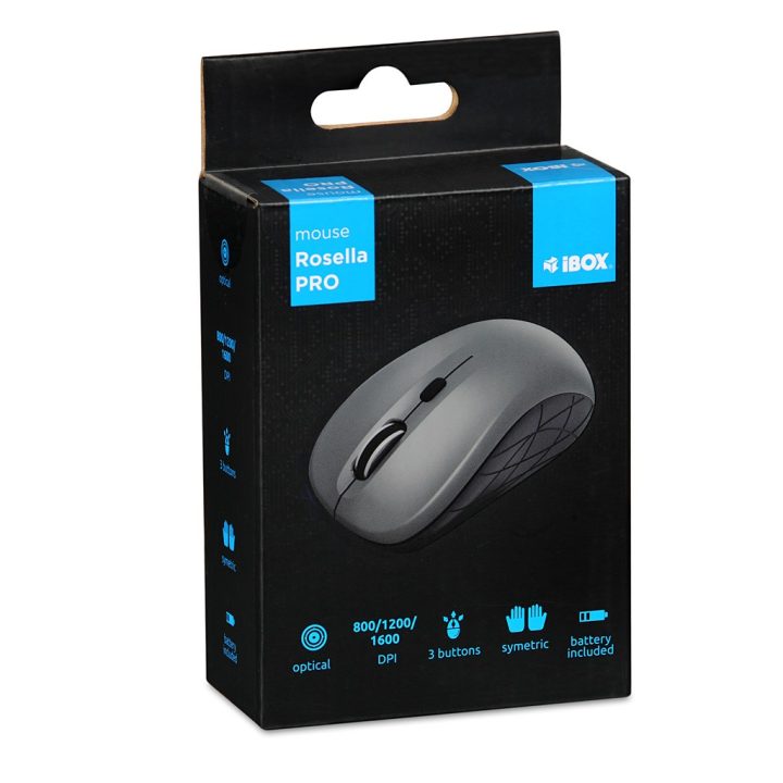 iBOX i009W Rosella Mouse ottico wireless grigio