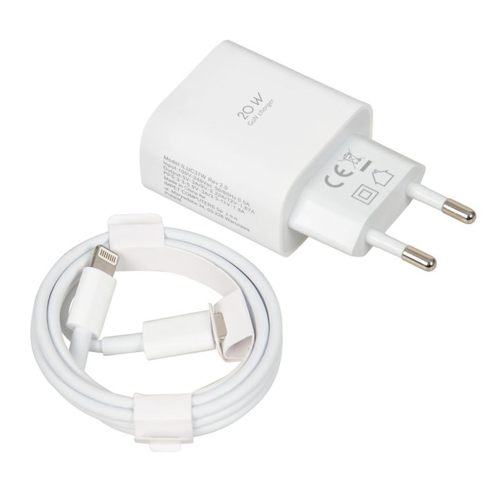 Caricabatterie da parete iBOX C-37 GaN PD20W bianco