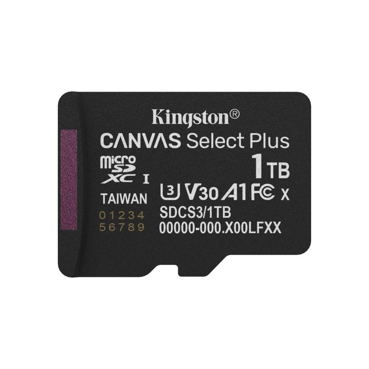 Kingston Technology 1TB microSDXC Canvas Select Plus Gen3 150MB/s A1 Scheda + adattatore