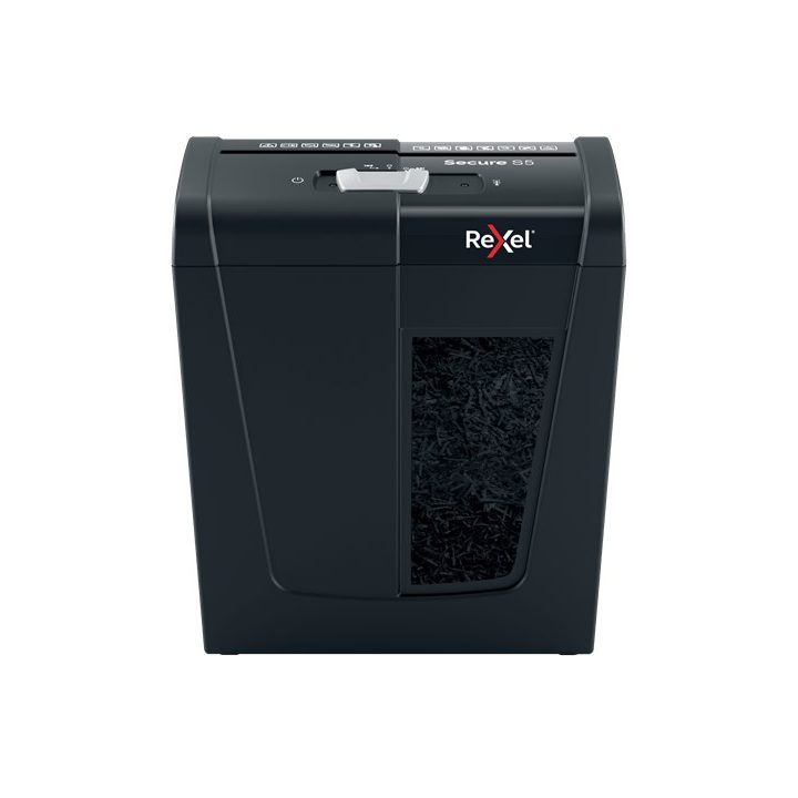 Rexel Secure S5 tritatrice di carta taglio a strisce 70 dB nero