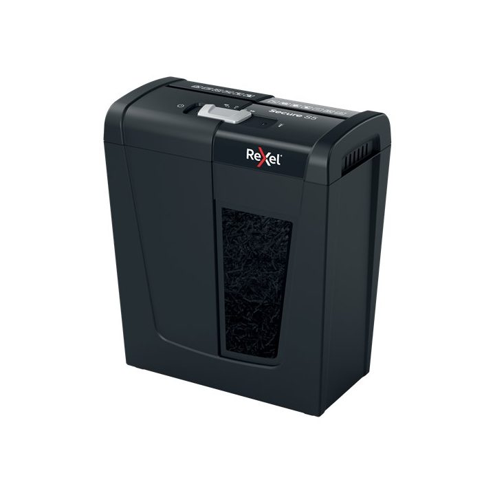 Rexel Secure S5 tritatrice di carta taglio a strisce 70 dB nero
