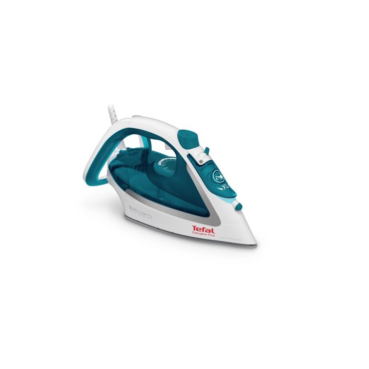 Tefal EasyGliss Plus FV5718 ferro Dry & Steam iron piastra Durilium 2400 W turchese bianco