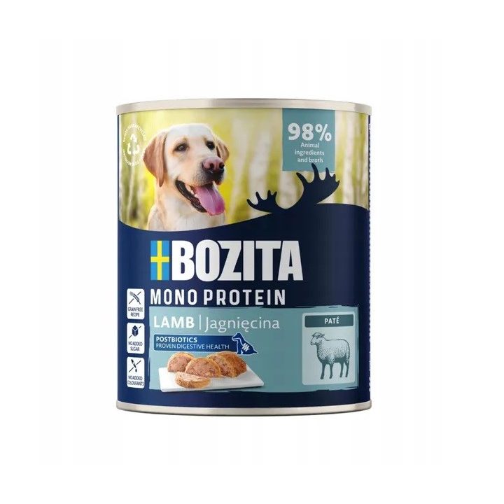 BOZITA Patè Monoprotein Agnello - cibo umido per cani - 800g