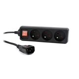 Gembird EG-PSU3F-01 Protezione da sovratensioni nero 3 AC prese 230 V 0.6 m