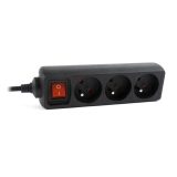 Gembird EG-PSU3F-01 Protezione da sovratensioni nero 3 AC prese 230 V 0.6 m