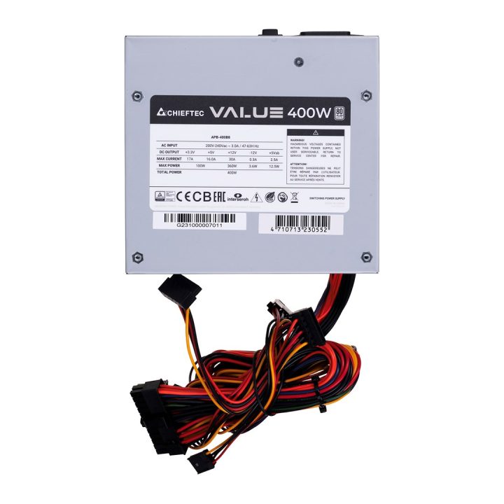 Chieftec Value APB-400B8 Alimentatore 400 W 20+4 pin ATX PS/2 argento
