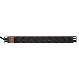 EnerGenie EG-PDU-9F2F Unità di distribuzione dell'alimentazione (PDU) 10 pezzi prese C13 spina 1U 16A C20 cavo 2 m nero