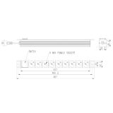 EnerGenie EG-PDU-9F2F Unità di distribuzione dell'alimentazione (PDU) 10 pezzi prese C13 spina 1U 16A C20 cavo 2 m nero