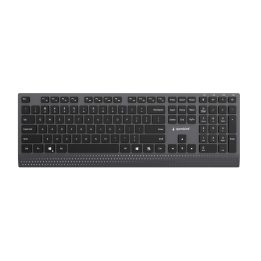 Gembird KB-MCH-06 Tastiera multimediale sottile cablata con adattatore Type-C layout US nero