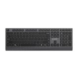 Gembird KB-MCH-06 Tastiera multimediale sottile cablata con adattatore Type-C layout US nero