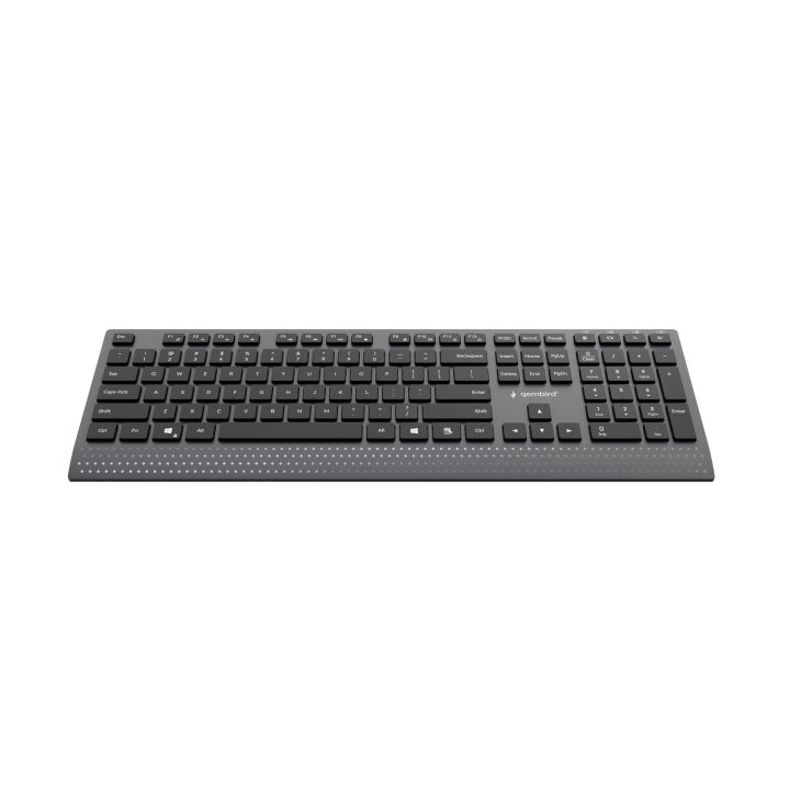 Gembird KB-MCH-06 Tastiera multimediale sottile cablata con adattatore Type-C layout US nero