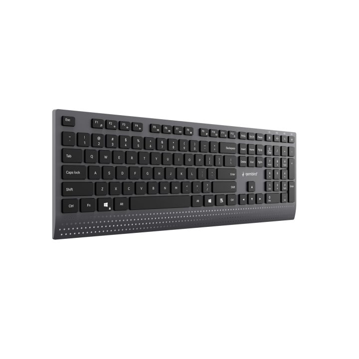 Gembird KB-MCH-06 Tastiera multimediale sottile cablata con adattatore Type-C layout US nero