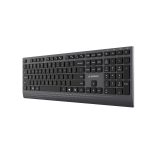 Gembird KB-MCH-06 Tastiera multimediale sottile cablata con adattatore Type-C layout US nero