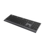 Gembird KB-MCH-06 Tastiera multimediale sottile cablata con adattatore Type-C layout US nero