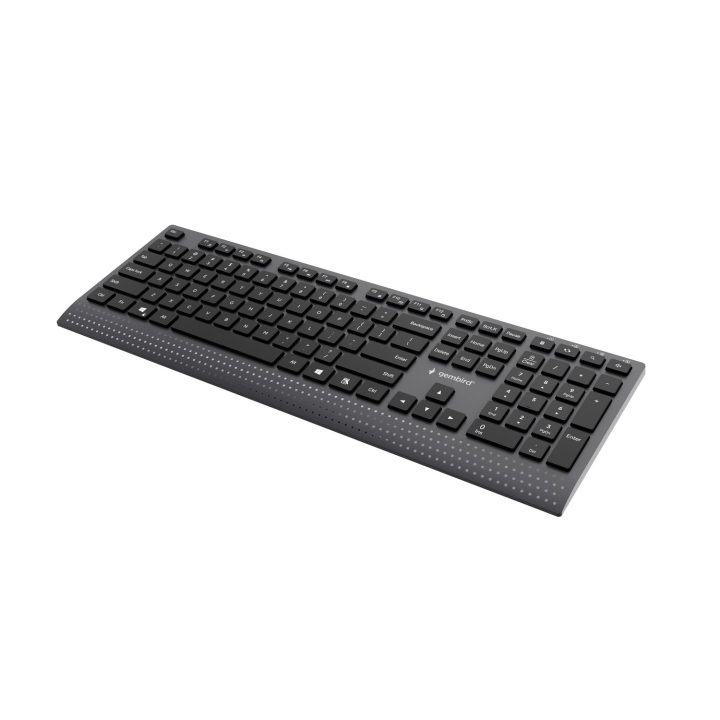 Gembird KB-MCH-06 Tastiera multimediale sottile cablata con adattatore Type-C layout US nero