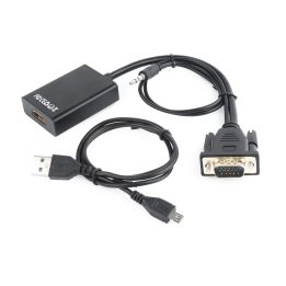 Adattatore video Gembird A-VGA-HDMI-01 0.15 m HDMI Type A (Standard) VGA (D-Sub) nero