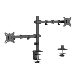 Gembird MA-D2-03 Adjustable desk mounted double monitor arm 17”-32” black