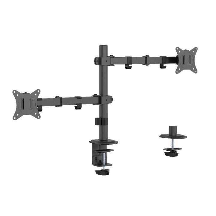 Gembird MA-D2-03 Adjustable desk mounted double monitor arm 17”-32” black