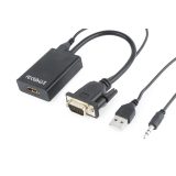 Adattatore video Gembird A-VGA-HDMI-01 0.15 m HDMI Type A (Standard) VGA (D-Sub) nero