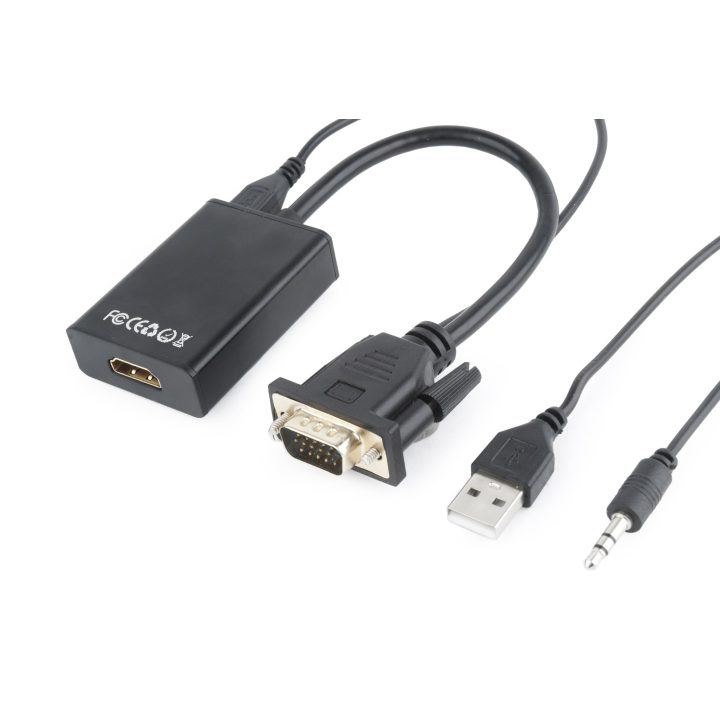 Adattatore video Gembird A-VGA-HDMI-01 0.15 m HDMI Type A (Standard) VGA (D-Sub) nero