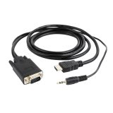 Adattatore video Gembird A-HDMI-VGA-03-6 1.8 m HDMI Type A (Standard) VGA (D-Sub) + 3.5mm nero