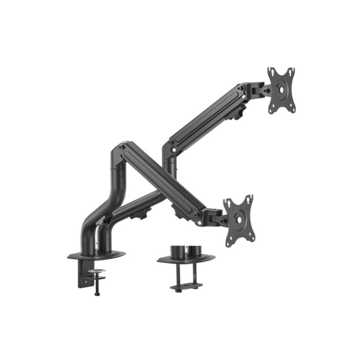 Gembird MA-DA2-02 Adjustable desk 2-display mounting arm (tilting) 17”-32” up to 8 kg