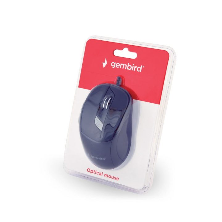 Gembird MUS-4B-02 Mouse destrorso USB ottico 1200 DPI