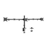 Gembird MA-D3-01 Adjustable desk 3-display mounting arm (rotate tilt swivel) 17”-27” up to 7 kg