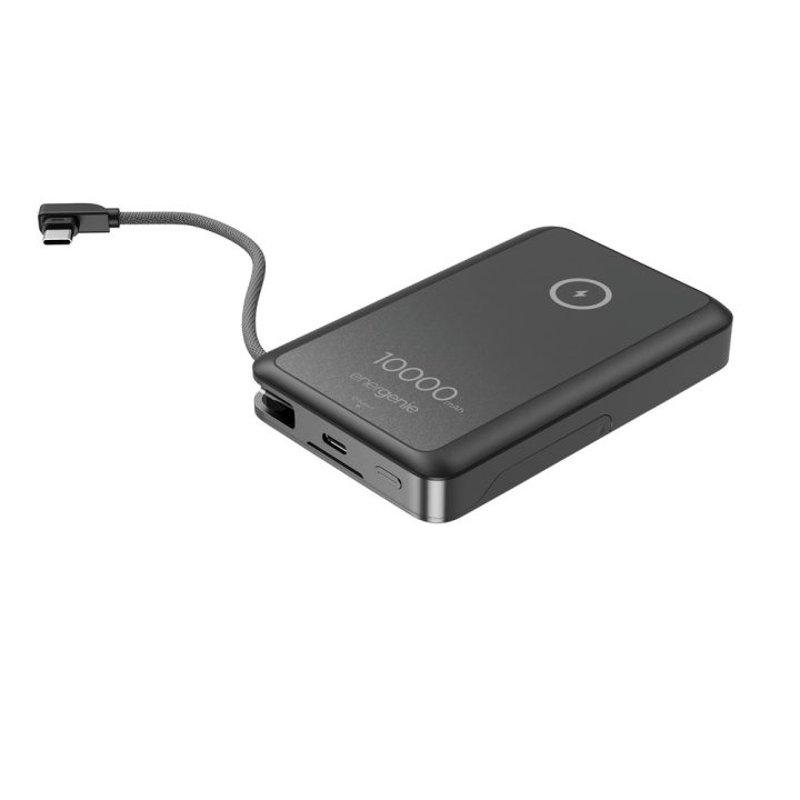 Gembird PB10-WPC15MS-01 Power bank wireless magnetico con supporto integrato 15W 10000 mAh nero