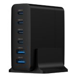 Gembird TA-UC-2A4C-PD75-01-BK caricabatterie dispositivo mobile Universale Nero AC Ricarica rapida Interno