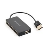 Gembird UHB-U2P4-04 Hub interfaccia USB 2.0 480 Mbit/s nero