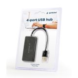 Gembird UHB-U2P4-04 Hub interfaccia USB 2.0 480 Mbit/s nero