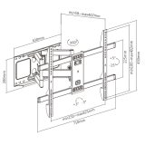 Gembird WM-80ST-02 Supporto a muro con movimento completo per TV 37 - 80'' (60 kg)