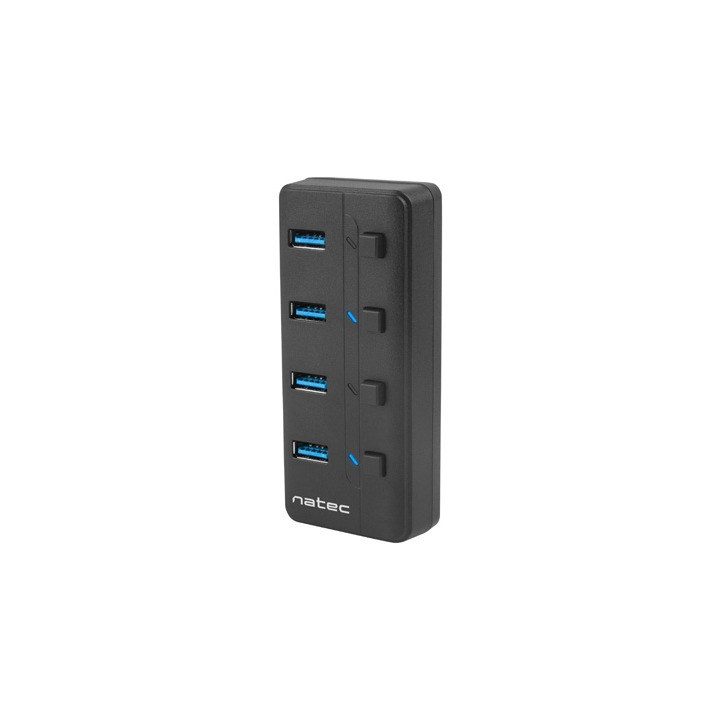 NATEC HUB USB 3.0 MANTIS 2 4-PORTE CON SWITCH+ALIMENTATORE