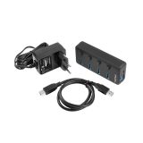NATEC HUB USB 3.0 MANTIS 2 4-PORTE CON SWITCH+ALIMENTATORE