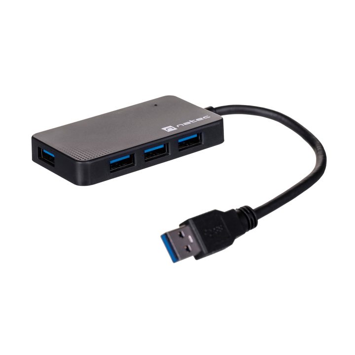 NATEC Hub USB 3.0 Moth (4 porte nero)