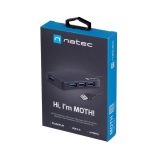NATEC Hub USB 3.0 Moth (4 porte nero)