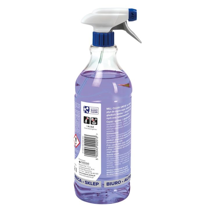 Mill Liquido Clean Wash per pulizia finestre vetri specchi piastrelle profumo macchia 1.22 L