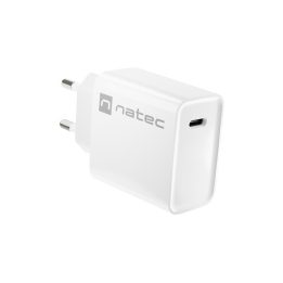 NATEC CARICABATTERIE DI RETE RIBERA USB-C 20W PD BIANCO