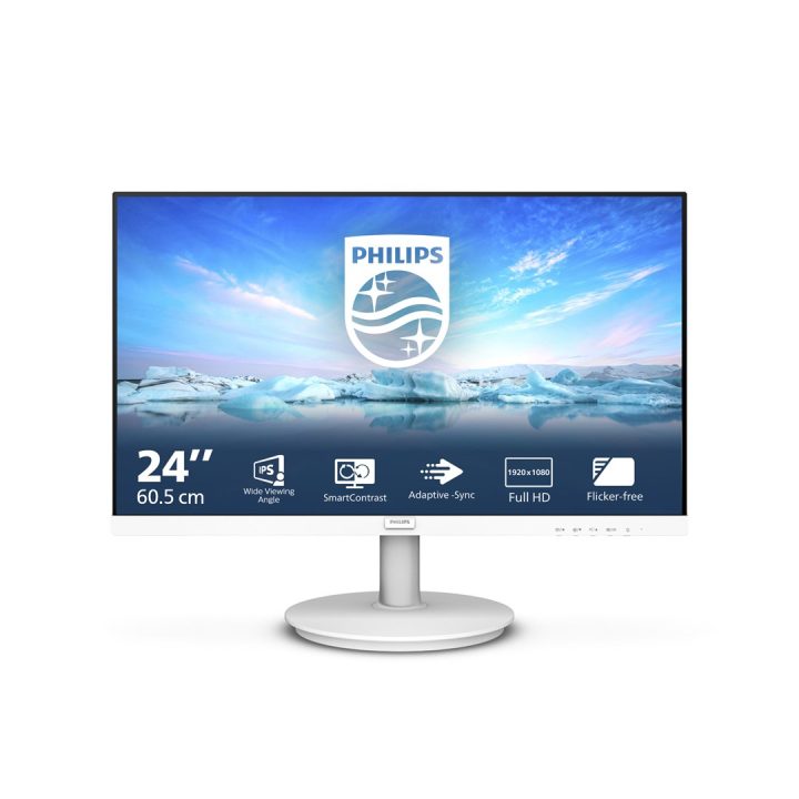Philips V Line 241V8AW/00 LED display 60.5 cm (23.8 ) 1920 x 1080 pixel Full HD LCD bianco