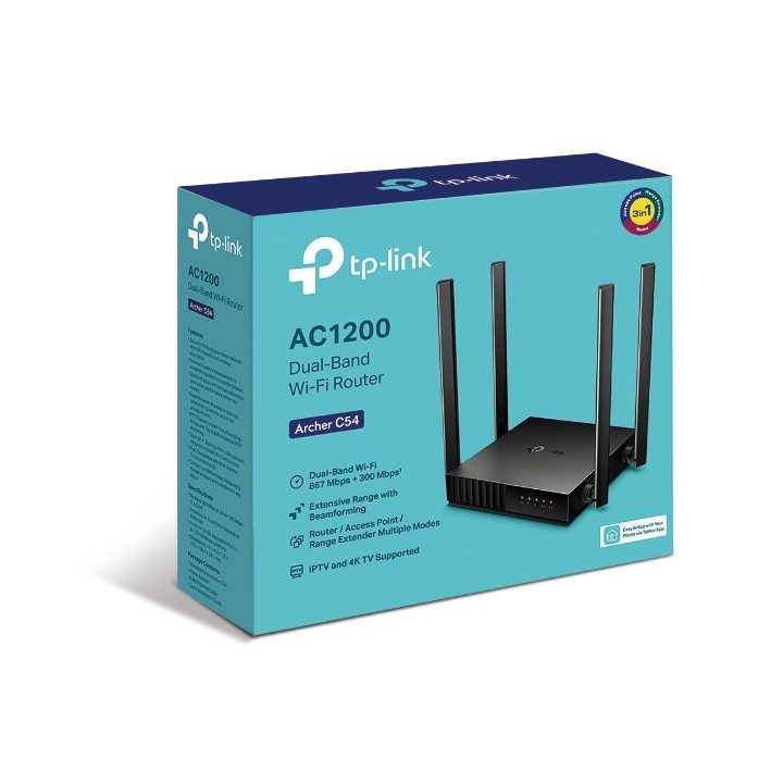 TP-Link Archer C54 Router wireless Fast Ethernet Dual-band (2.4 GHz / 5 GHz) nero