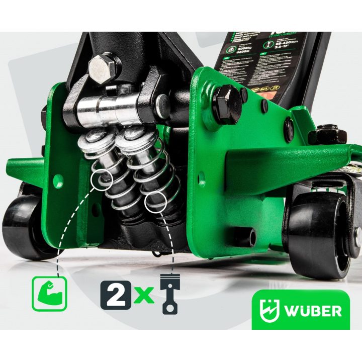 Cric auto a basso profilo 85–430 mm 3 t W22022 WUBER
