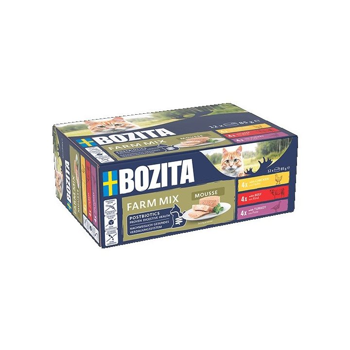 BOZITA Mousse Mix Oceano - cibo umido per gatti - 12x85g