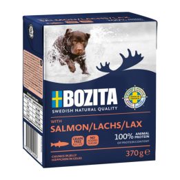BOZITA Meat chunks with salmon in jelly – wet dog food – 370 g