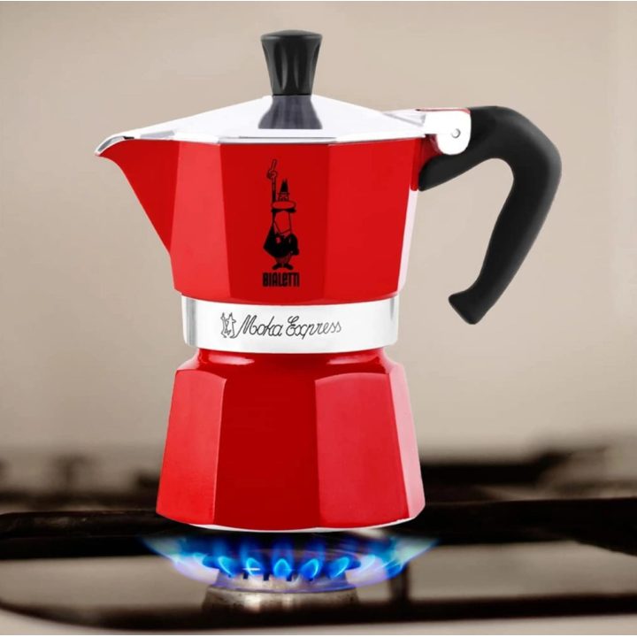 Macchinetta da caffè per 3 tazze Moka Express 5466 BIALETTI rossa